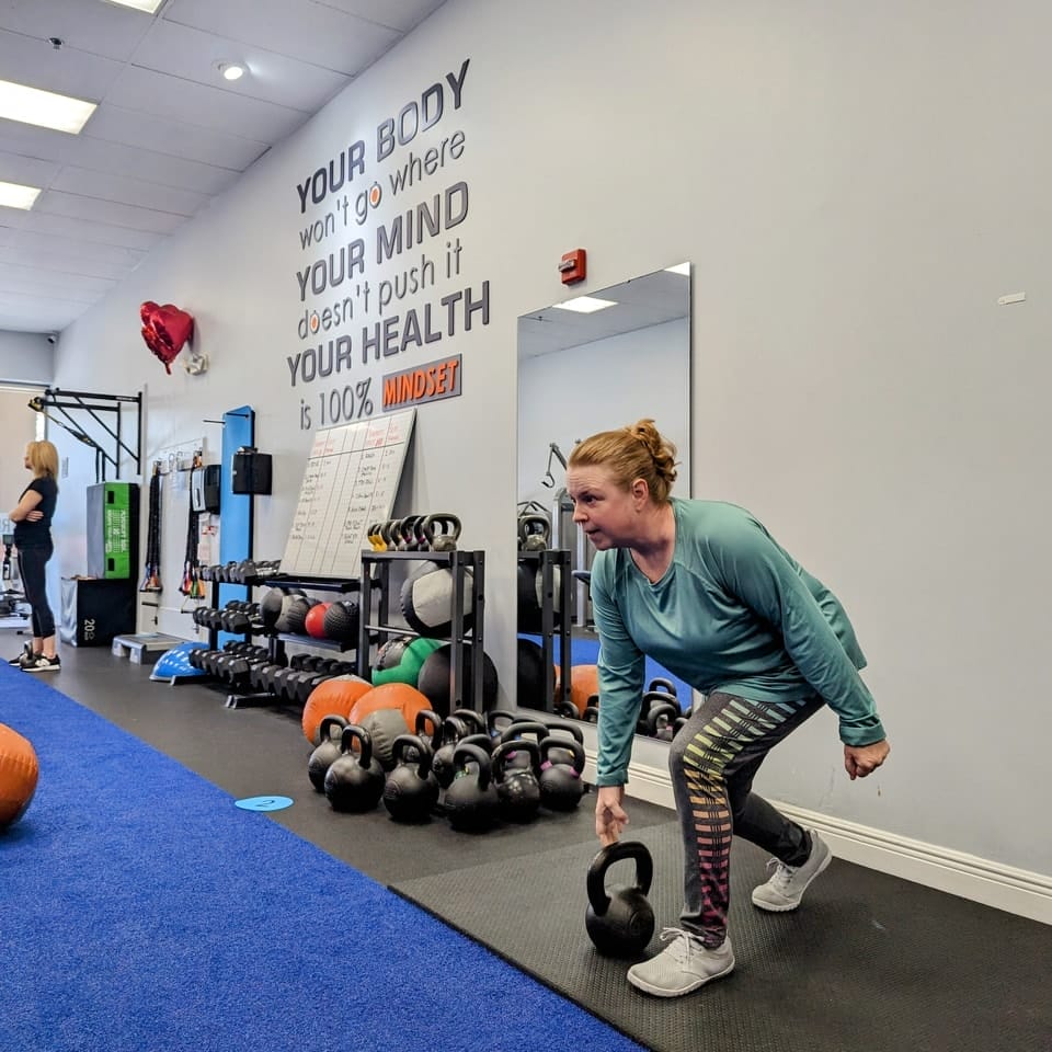woman kettle bell